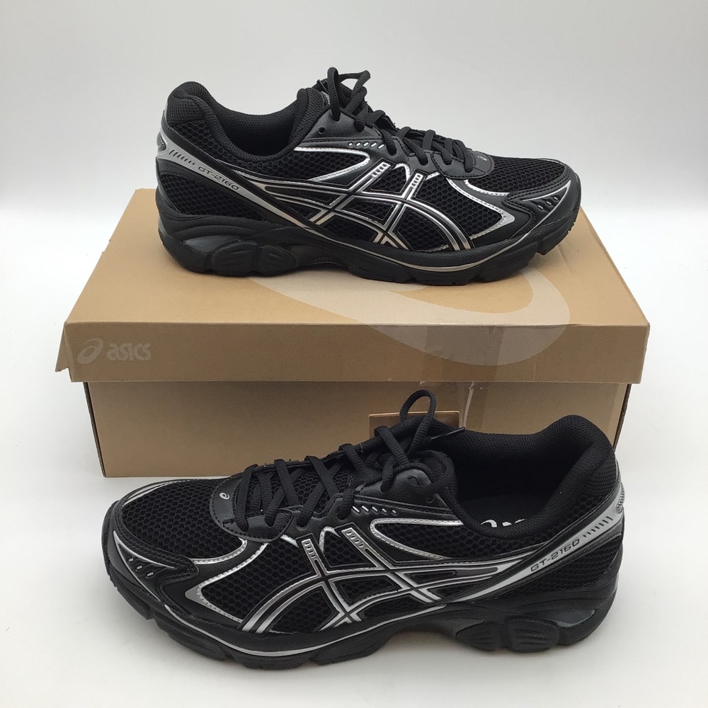 ASICS GT 2160 Mens‎ Running Shoes Black Pure Silver 1203A275-001 Size 10 New